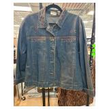 Chicoï¿½s Design Denim Jacket With Embroidery