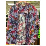 Sundance XXL Horse Print Button-Up Shirt