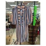 Francesca of Damon Silk Dress with Striped Design