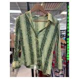 Patterned Long-Sleeve Button-Up Shirt