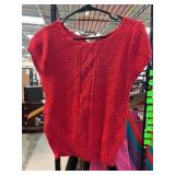 Red Knit Pullover Sweater with ILGWU Label
