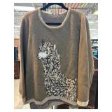Brown Sweater With Alpaca Motif by D&Z