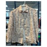 Womenï¿½s Button-Up Blouse With Floral Pattern