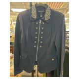 INC Embellished Collar Navy Jacket