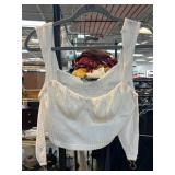 Cider White Knit Crop Top Size L