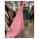 Pink Sleeveless Formal Gown With Draped Skirt
