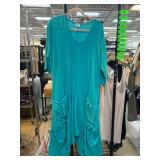 Oh My Gauze Turquoise Dress With Pockets