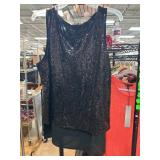 Black Sequined Tank Top by DG2