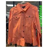 D2 Ruffle Hem Orange Jacket