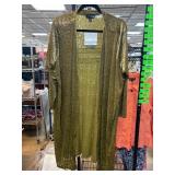 Antthony Original Gold Sheer Open Cardigan