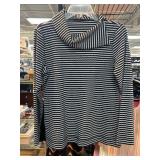 Talbots Black and White Striped Sweater
