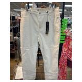 DG2 White Pants with Lace Trim Detail