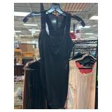 Black Sleeveless Mesh Dress with Back Detail