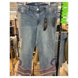 Denim Embroidered Jeans by DG2