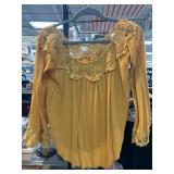 Coco + Jaimeson Mustard Lace Blouse
