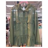 Wynne Layers Green Button-Front Blouse