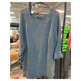 Nina Leonard Blue Sweater, Size XL
