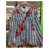 D&G Blue and White Striped Jacket XL