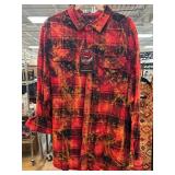 Angry Minnow Flannel Shirt in Red Plaid