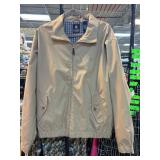 Chaps Beige Lightweight Jacket with Plaid Lining