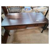 Wood Coffee Table With Two Drawers
