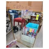 Rectangular Wall Mirror with Gold-Tone Frame