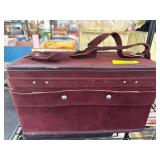 Hartman Luggage Train Case in Burgundy Suede