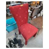 Red Upholstered Accent Chair