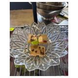 Glass Dish With Gold Jewelry on Cards