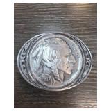 Silver-Tone Buffalo Nickel Belt Buckle