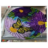 Colorful Decorative Plate with Butterfly Design