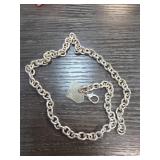 Sterling Silver Necklace With Heart Charm 1.6oz