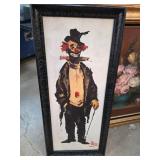 Framed Clown Artwork Print by Pierre