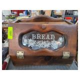 Wooden Bread Box With Glass Panel