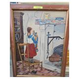 Signed L Pierre Framed Oil Painting