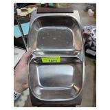 Stainless Steel 18/8 Tray With Wooden Accents