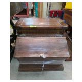 Wood Cabinet With Wheat Cents Decoration