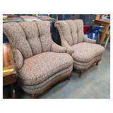 Upholstered Accent Chairs with Wood Frames