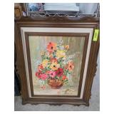 Framed Floral Oil Painting by Beczak