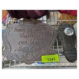 Decorative Cast Metal Wall Plaque and Door Hardwar