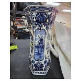 Blue and White Delft Porcelain Vase
