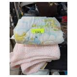 Quilted Baby Blanket and Knitted Throw