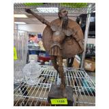 Don Quixote Wood Statue With Inscription