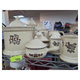 Pfaltzgraff Kitchen Storage Set With Brown Motifs