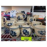 Pfaltzgraff Ceramic Blue Floral Dish Set