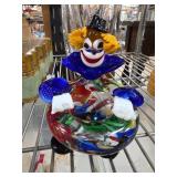 Murano Hand-Blown Glass Clown Figurine