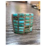 Sterling Silver and Turquoise Ring, Sz 11