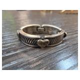 Sterling Silver Size 8 Ring with Heart Motif