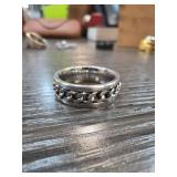 Stainless Steel Chain Link Spinner Ring