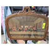 Vintage Framed Print of The Last Supper Early 20th